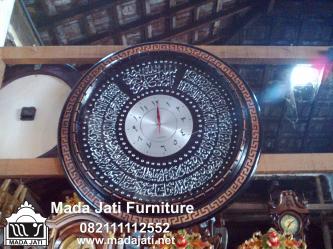 Jam Kaligrafi Bulat Silver